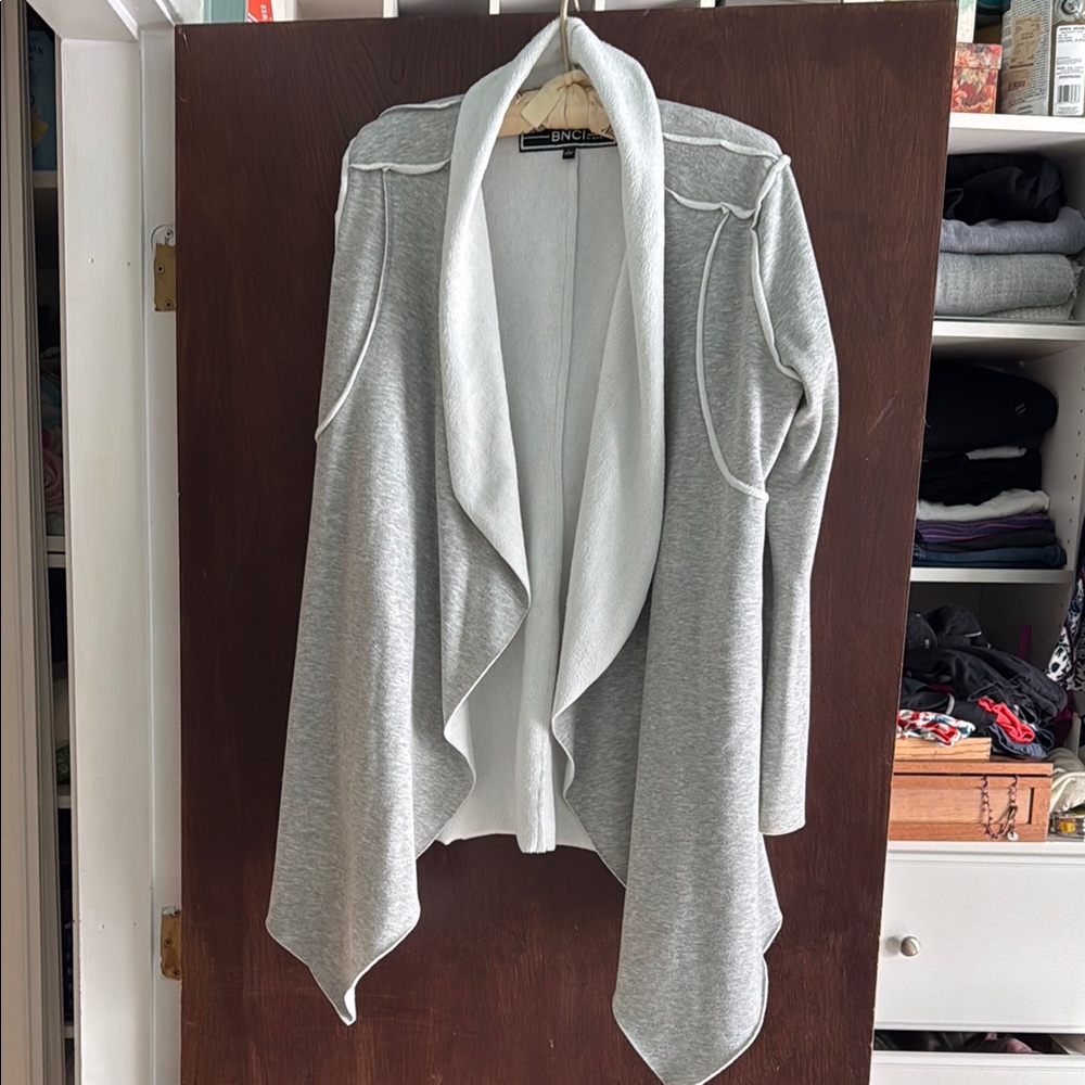 blanc noir Gray Cardigan